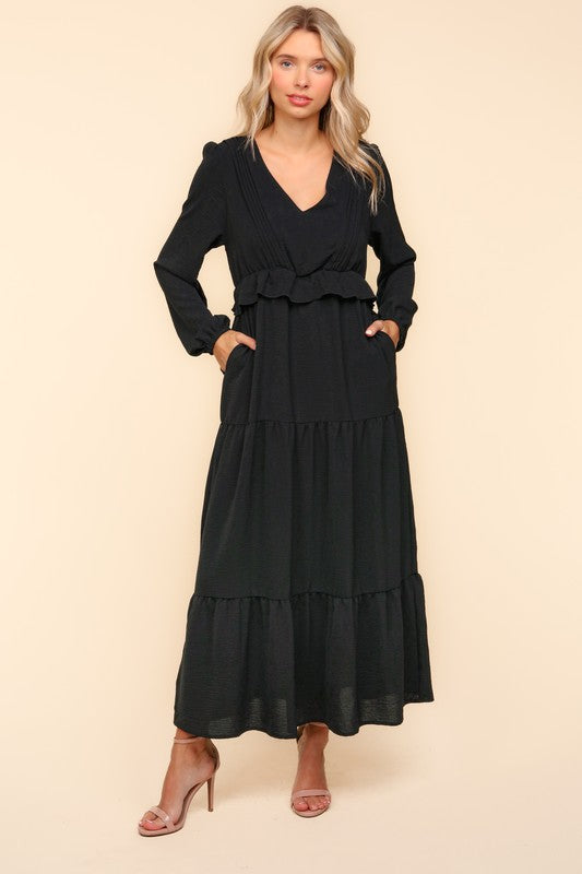 "Alexis" Pleated Maxi Dress - The Katie Grace Boutique