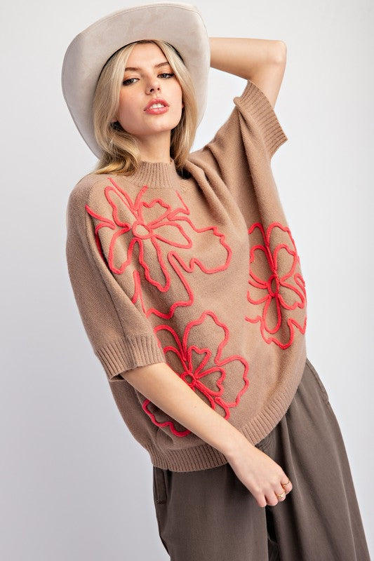 "Lorelei" Dolman Sweater, Mocha - The Katie Grace Boutique