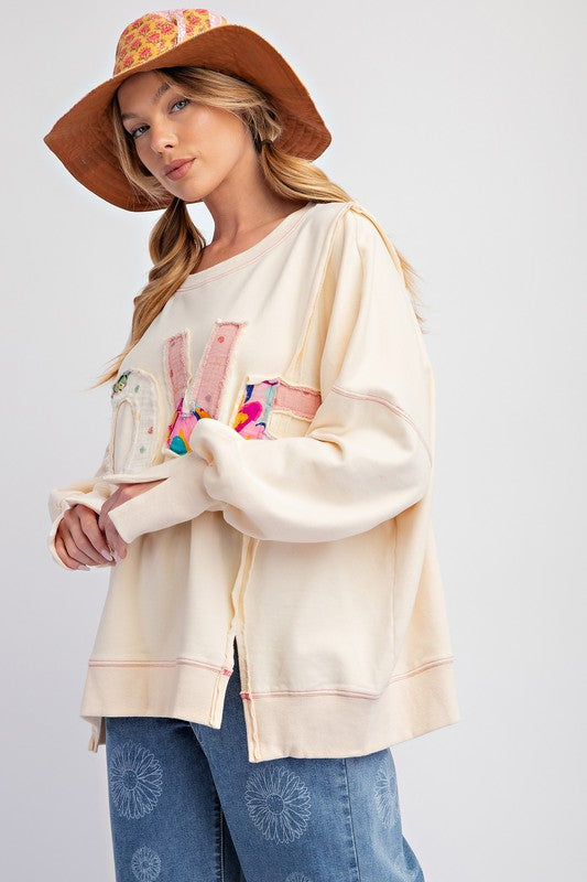 "Sofia" Applique' Pullover