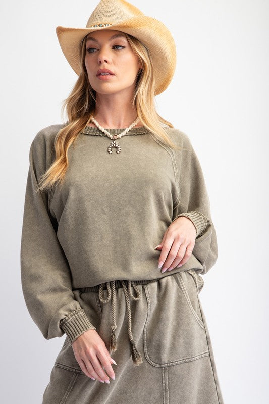 "Carter" Matching Mineral Separates, Olive - The Katie Grace Boutique