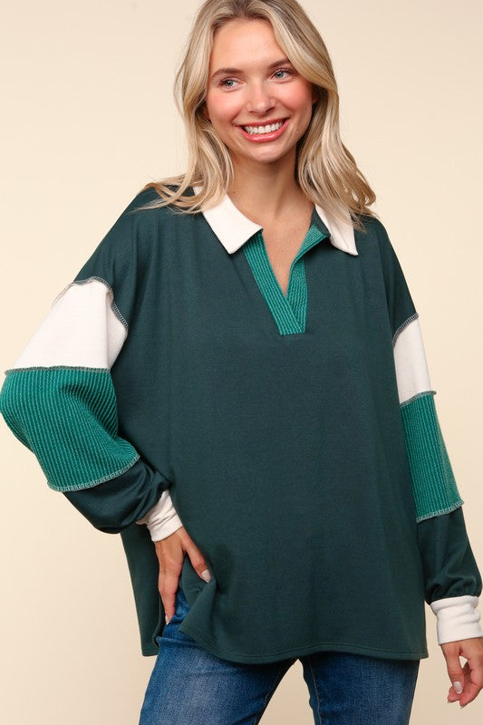 "Jane" Soft Rugby Top - The Katie Grace Boutique