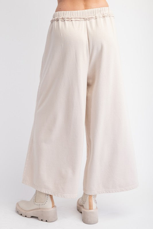 "Sabrina" Wide Leg Textured Pants - The Katie Grace Boutique