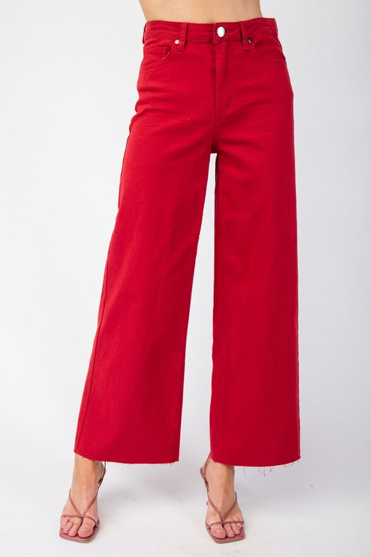 "Macy" Red Twill Jeans