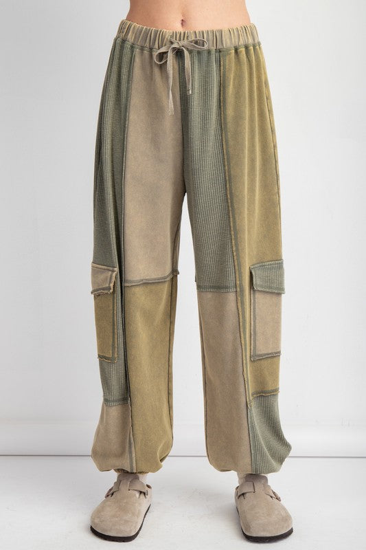 "Sabrina" Multi Textured Joggers - The Katie Grace Boutique