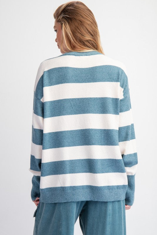 "Nichole" Striped Sweater - The Katie Grace Boutique