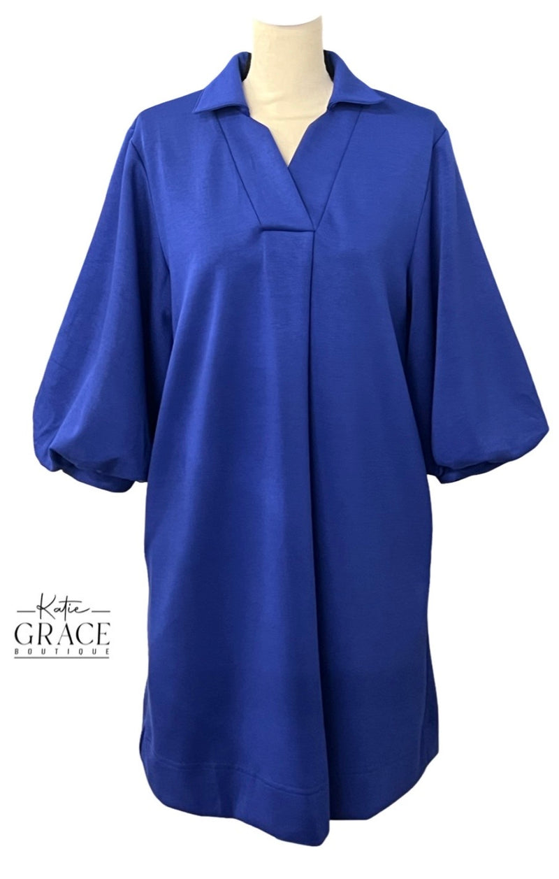 "Reba" Poets Sleeve Dress
