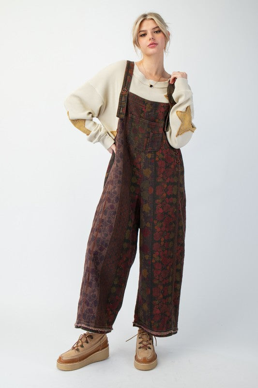 "Simone" Floral Overalls - The Katie Grace Boutique