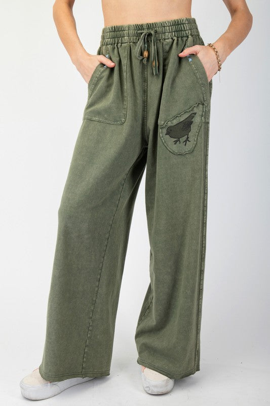 "Calla" Mineral Washed Pants, 2 colors - The Katie Grace Boutique