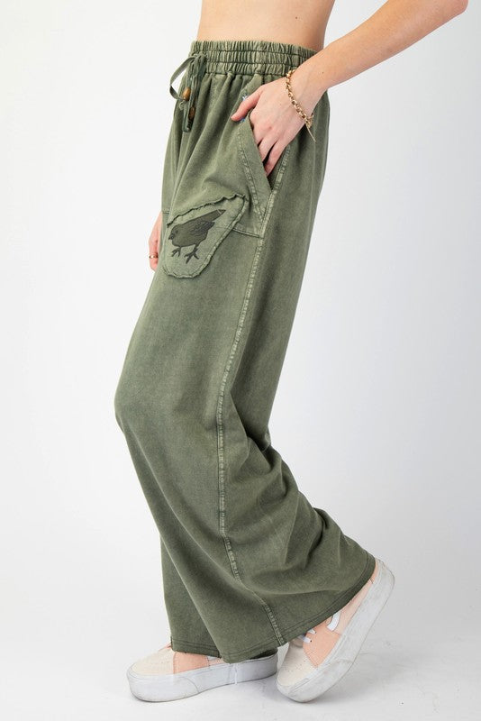 "Calla" Mineral Washed Pants, 2 colors - The Katie Grace Boutique