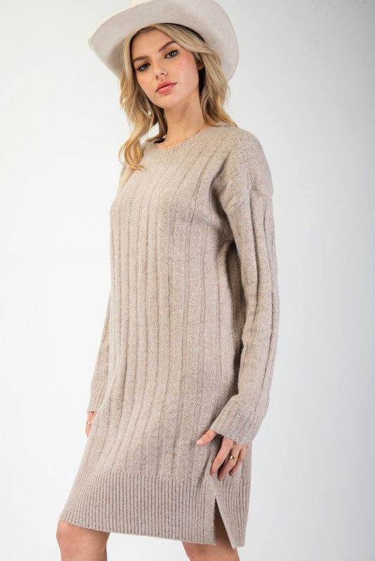 "Leah" Sweater Dress, 2 colors - The Katie Grace Boutique