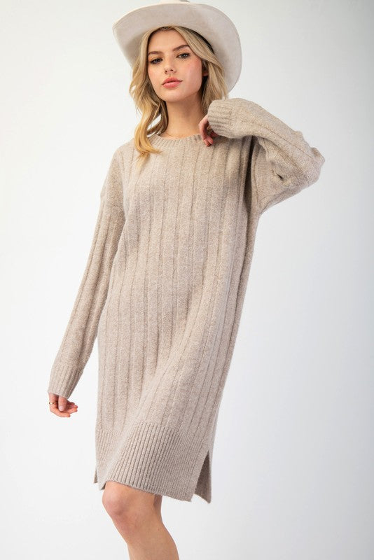 "Leah" Sweater Dress, 2 colors - The Katie Grace Boutique