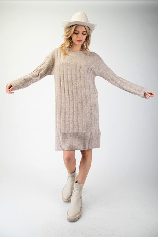 "Leah" Sweater Dress, 2 colors - The Katie Grace Boutique