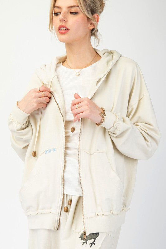 "Calla" Mineral Washed Jacket, 2 colors - The Katie Grace Boutique