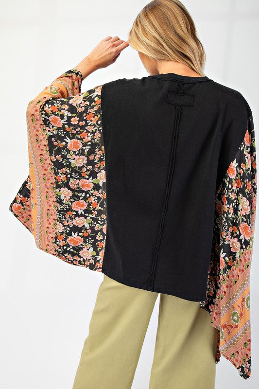 "Alexis" Dolman Sleeve Applique' Top - The Katie Grace Boutique