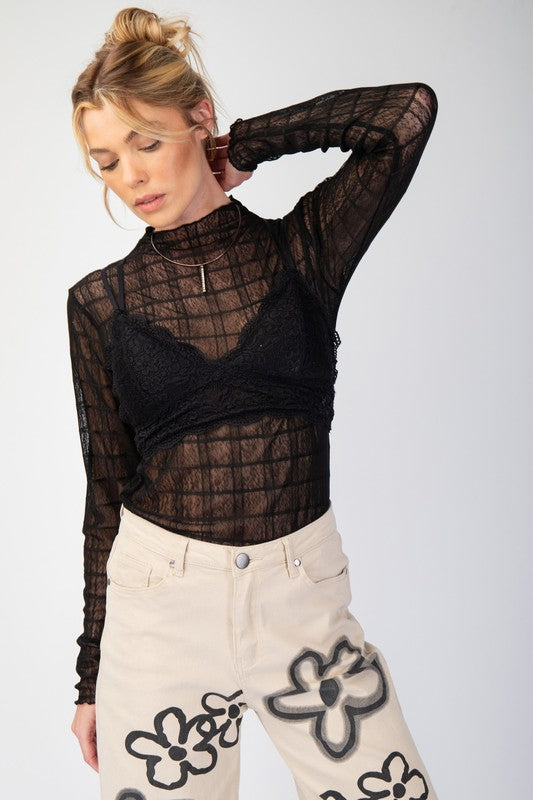 "Claire" Mesh Layering Top, 3 colors - The Katie Grace Boutique