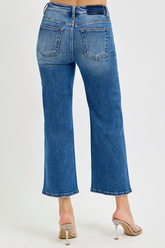 "Kimber" Mid Rise Wide Leg Jeans - The Katie Grace Boutique