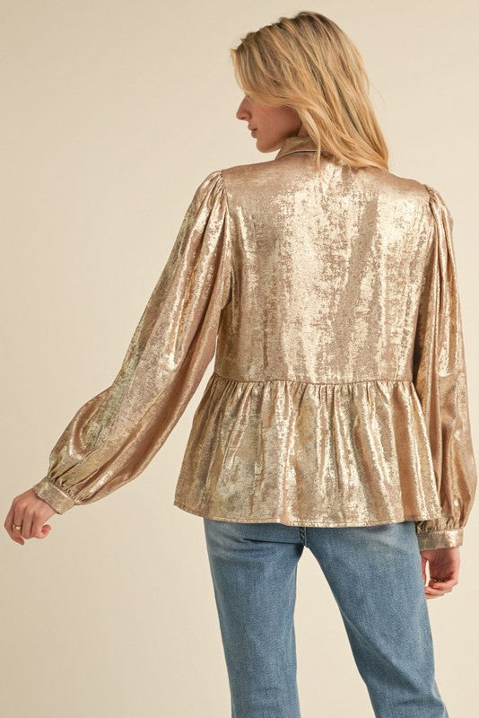 "Jordyn" Shimmer Blouse