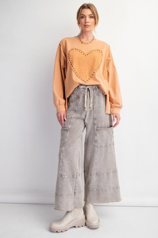 "Aurora" Mineral Washed Pants - The Katie Grace Boutique