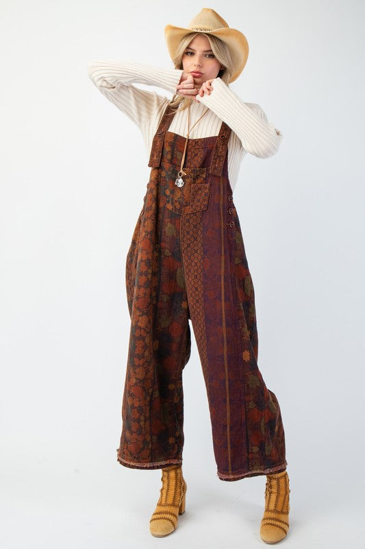 "Rachel" Wide Leg Overalls