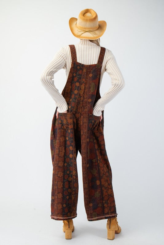 "Rachel" Wide Leg Overalls