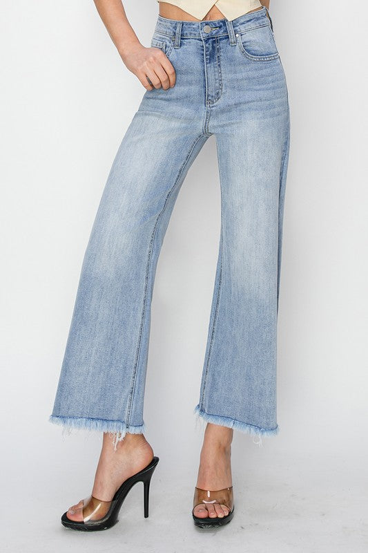 "Erin" Cropped High Waisted Jeans - The Katie Grace Boutique