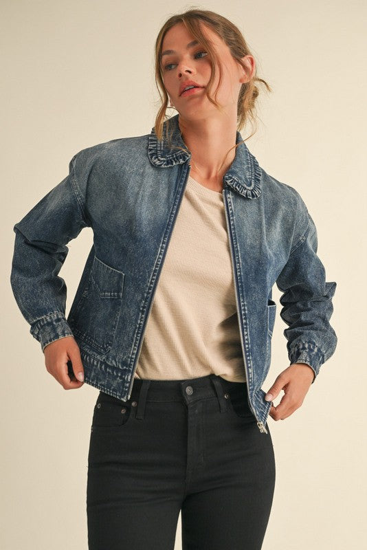 "Maisie" Denim Jacket - The Katie Grace Boutique