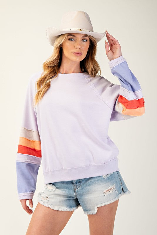 "Lilac" Crewneck Pullover - The Katie Grace Boutique