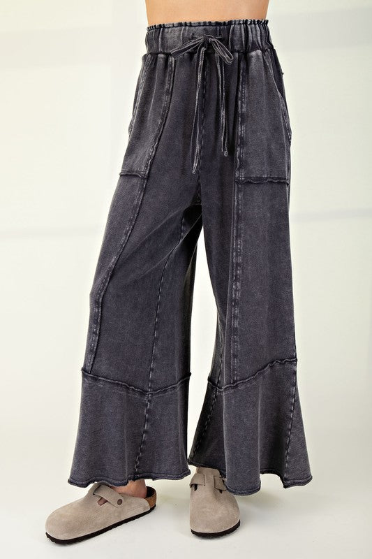 "Adalyn" Mineral Washed Pants, 3 colors - The Katie Grace Boutique