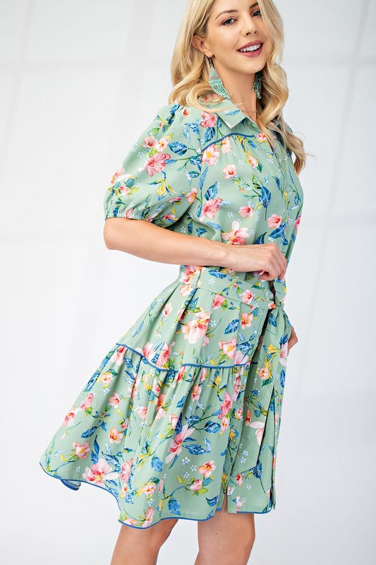 "April" Floral Dress - The Katie Grace Boutique