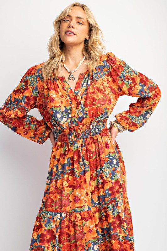 "Autumn" Floral Dress - The Katie Grace Boutique