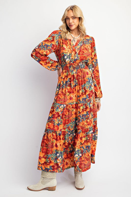 "Autumn" Floral Dress - The Katie Grace Boutique