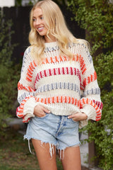 "Tracine" Multi Color Sweater - The Katie Grace Boutique