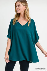 "Tiffani" Oversized Blouse, 3 colors - The Katie Grace Boutique