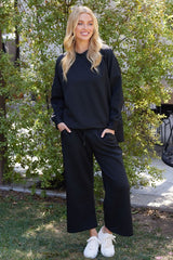 "Aimee" Textured Separates, Black - The Katie Grace Boutique