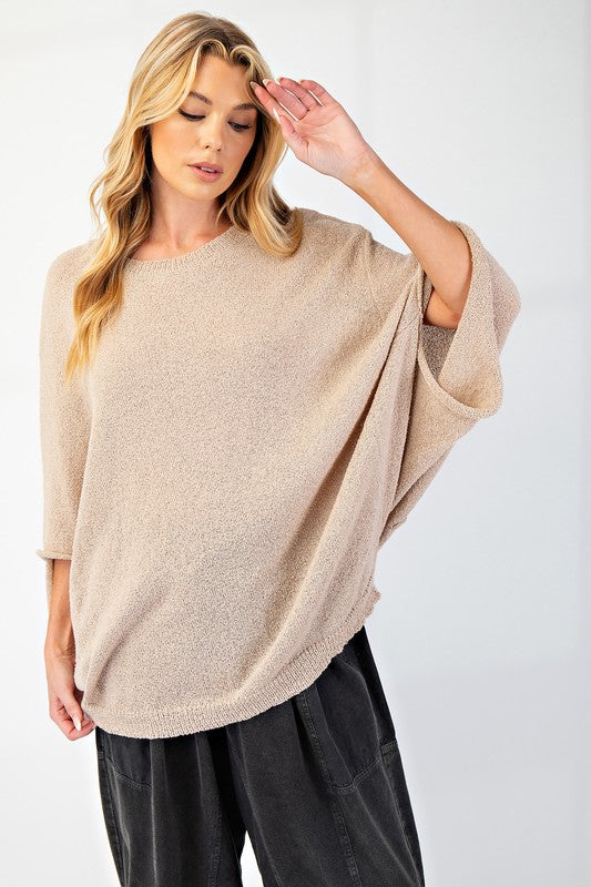 "Elise" Oversized Dolman Sweater - The Katie Grace Boutique