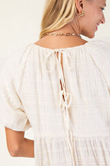 "Reya" Textured Dress w/ Bow Details, 2 colors - The Katie Grace Boutique