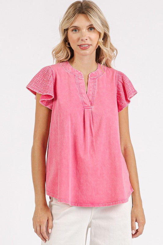 "Abigail" Soft Cotton Top, 2 colors - The Katie Grace Boutique