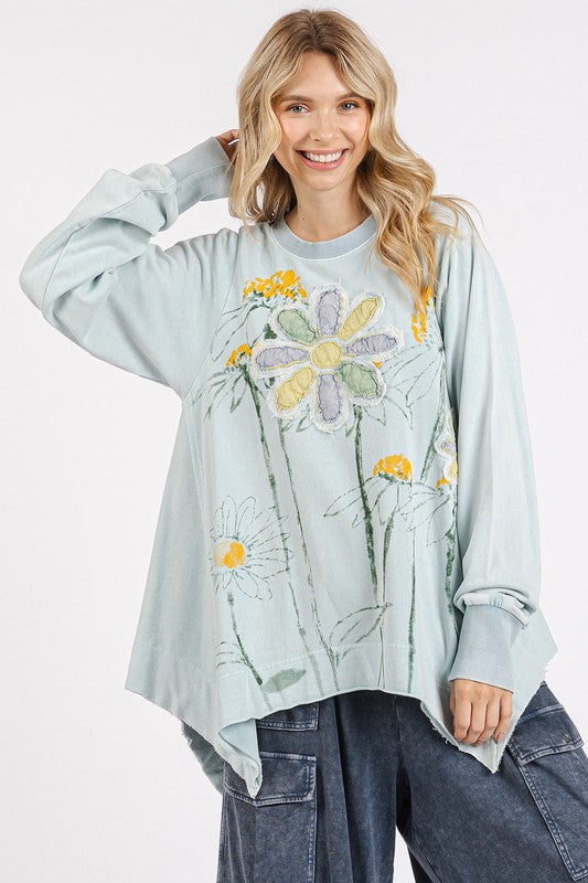 "Kya" Mineral Washed Top - The Katie Grace Boutique