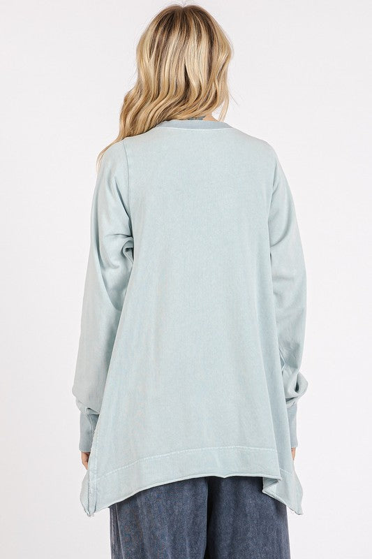 "Kya" Mineral Washed Top - The Katie Grace Boutique