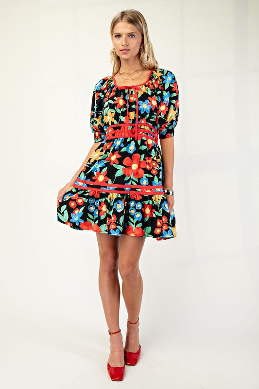 "Alicia" Floral Dress - The Katie Grace Boutique