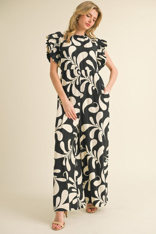 "Elanor" Ruffled Jumpsuit - The Katie Grace Boutique