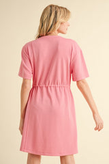 "Misty" Drawstring Dress - The Katie Grace Boutique