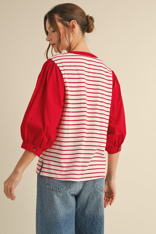 "Dana" Striped Top