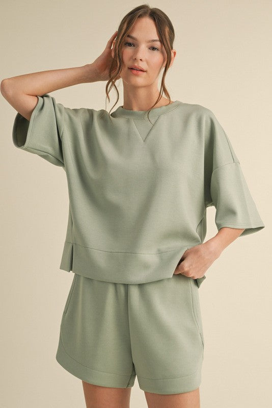 "Brynn" Luxe Matching Set, Sage - The Katie Grace Boutique