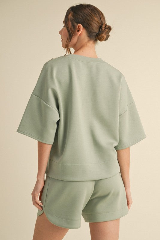 "Brynn" Luxe Matching Set, Sage - The Katie Grace Boutique