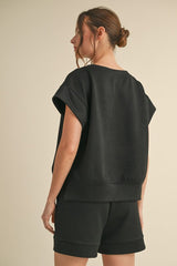 "Jessica" Matching Separates, Black - The Katie Grace Boutique