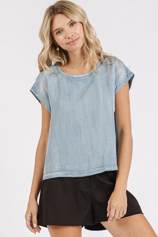 "Addison" Tencel Blouse, 2 colors - The Katie Grace Boutique