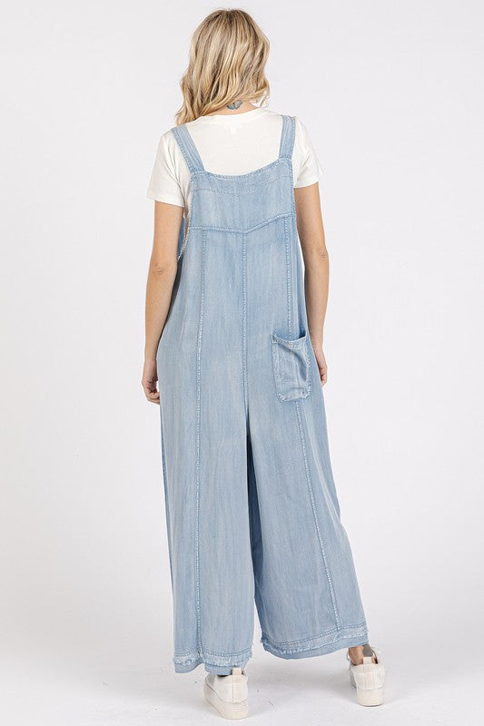 "Daisy" Tencel Overalls - The Katie Grace Boutique