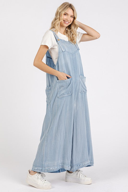 "Daisy" Tencel Overalls - The Katie Grace Boutique