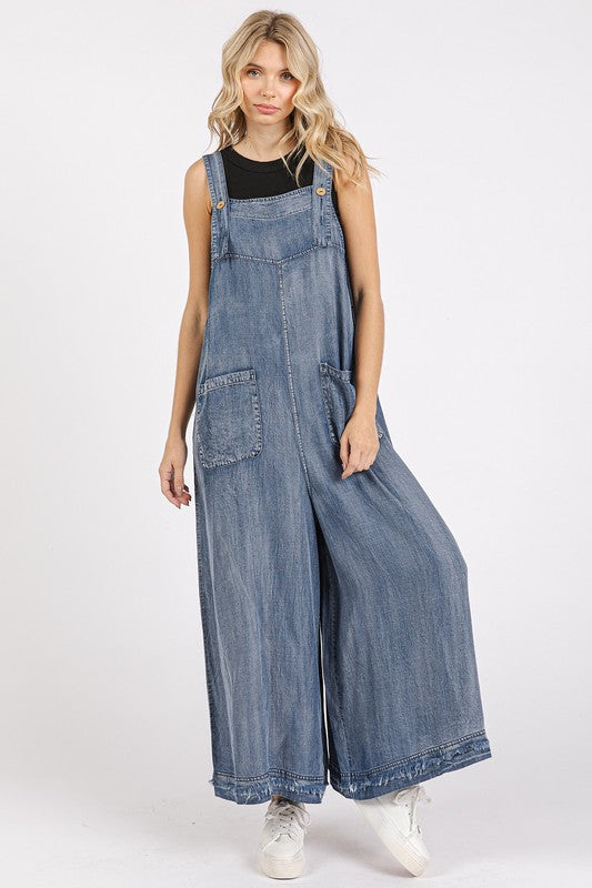 "Nadia" Tencel Overalls - The Katie Grace Boutique